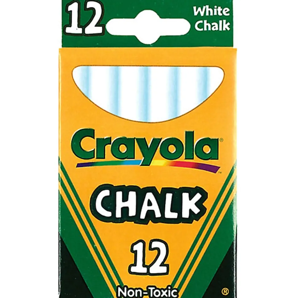 Crayola 51-0320 Chalk Stick - 3.2" Length x 0.4" Diameter - White - Non-toxic - 12 / Pack