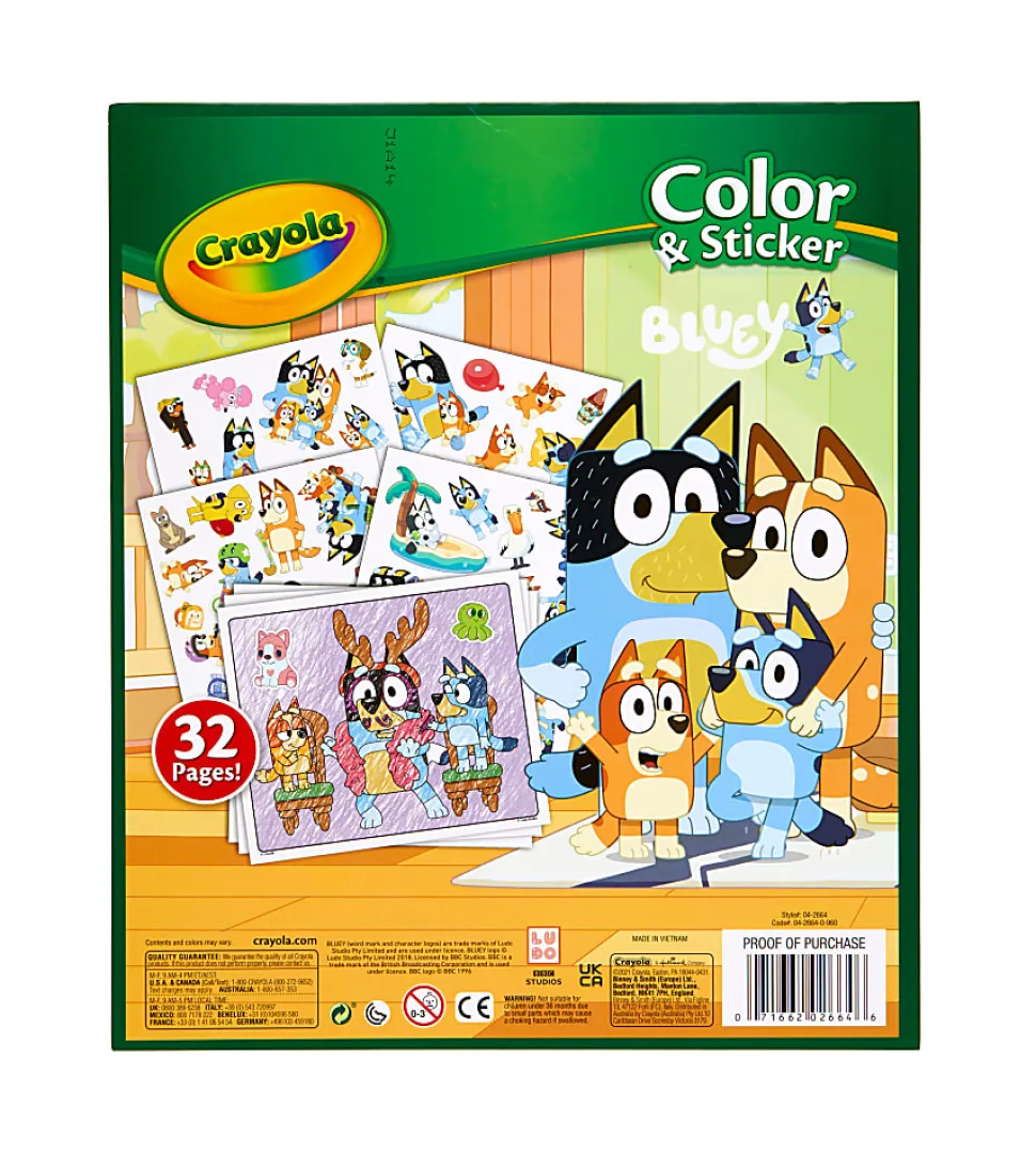 Crayola Color and Sticker Set, Bluey