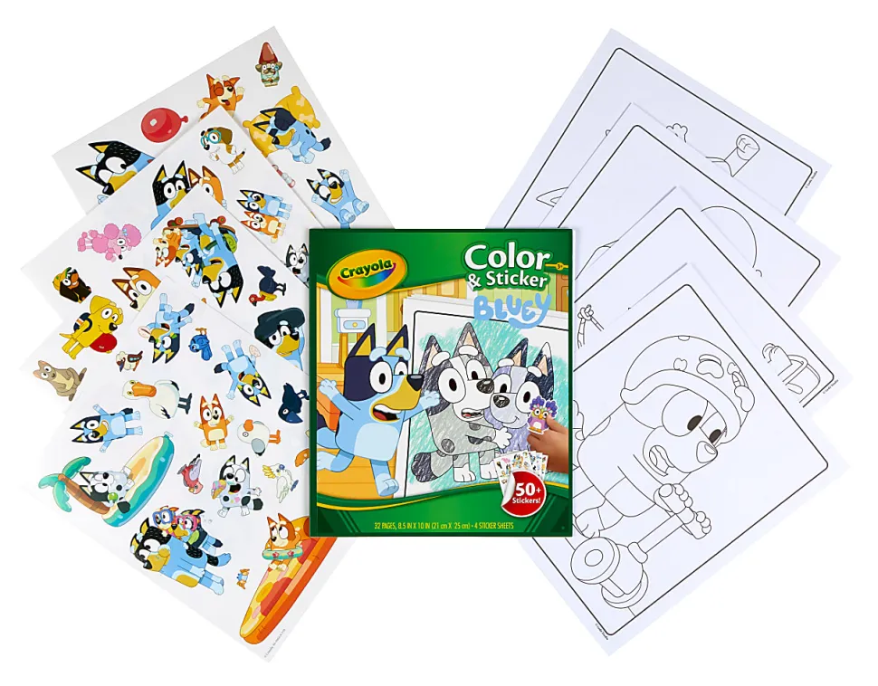 Crayola Color and Sticker Set, Bluey