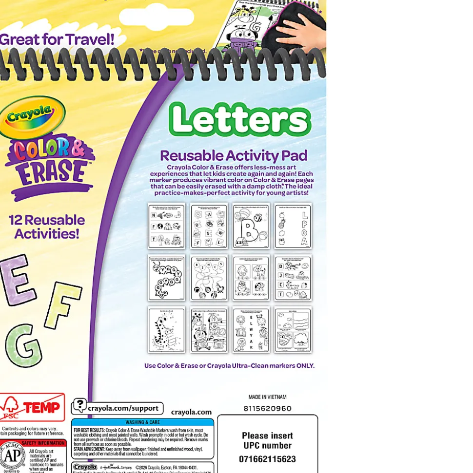 Crayola Color & Erase Reusable Activity Pad Letters