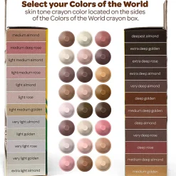 Crayola Colors Of The World Crayons, Assorted Colors, 24 Crayons Per Pack, Set Of 12 Packs