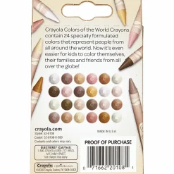 Crayola® Colors Of The World Crayons, Assorted Colors, Pack Of 24 Crayons