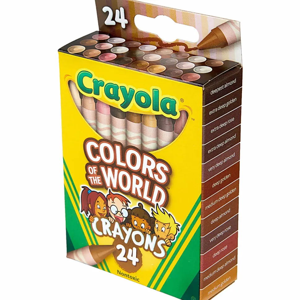 Crayola® Colors Of The World Crayons, Assorted Colors, Pack Of 24 Crayons