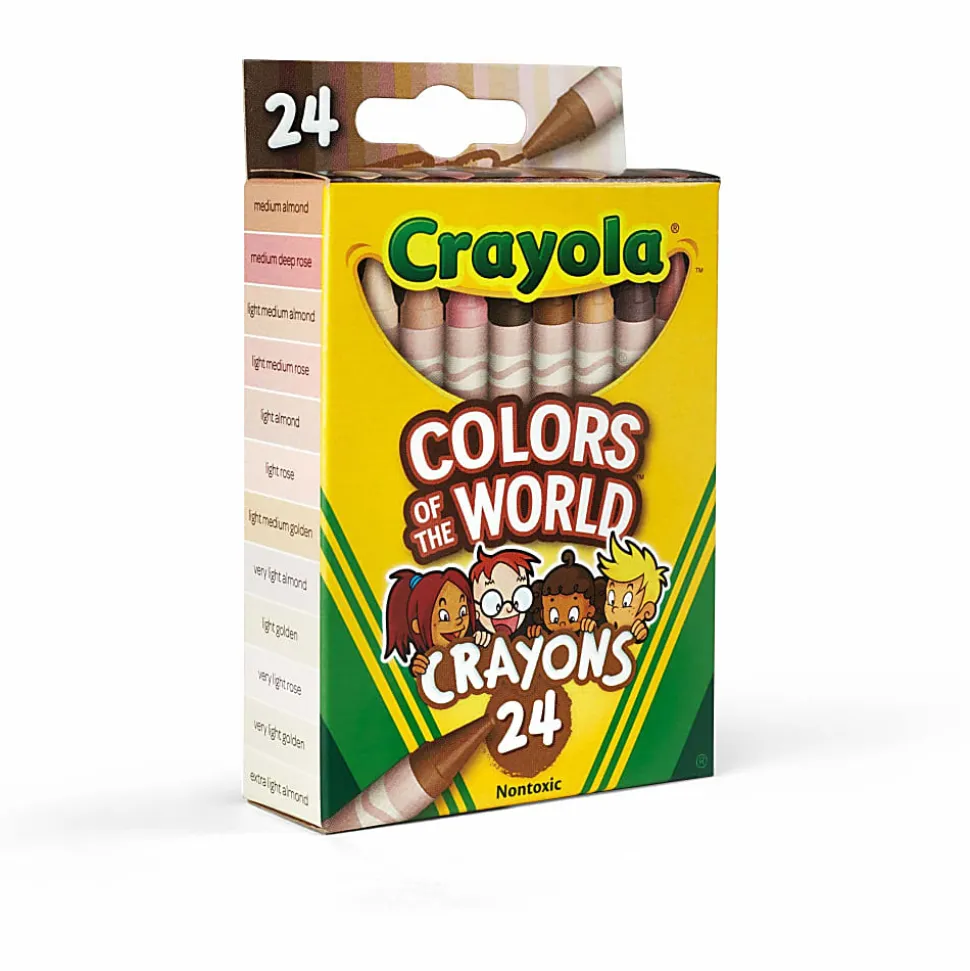 Crayola® Colors Of The World Crayons, Assorted Colors, Pack Of 24 Crayons