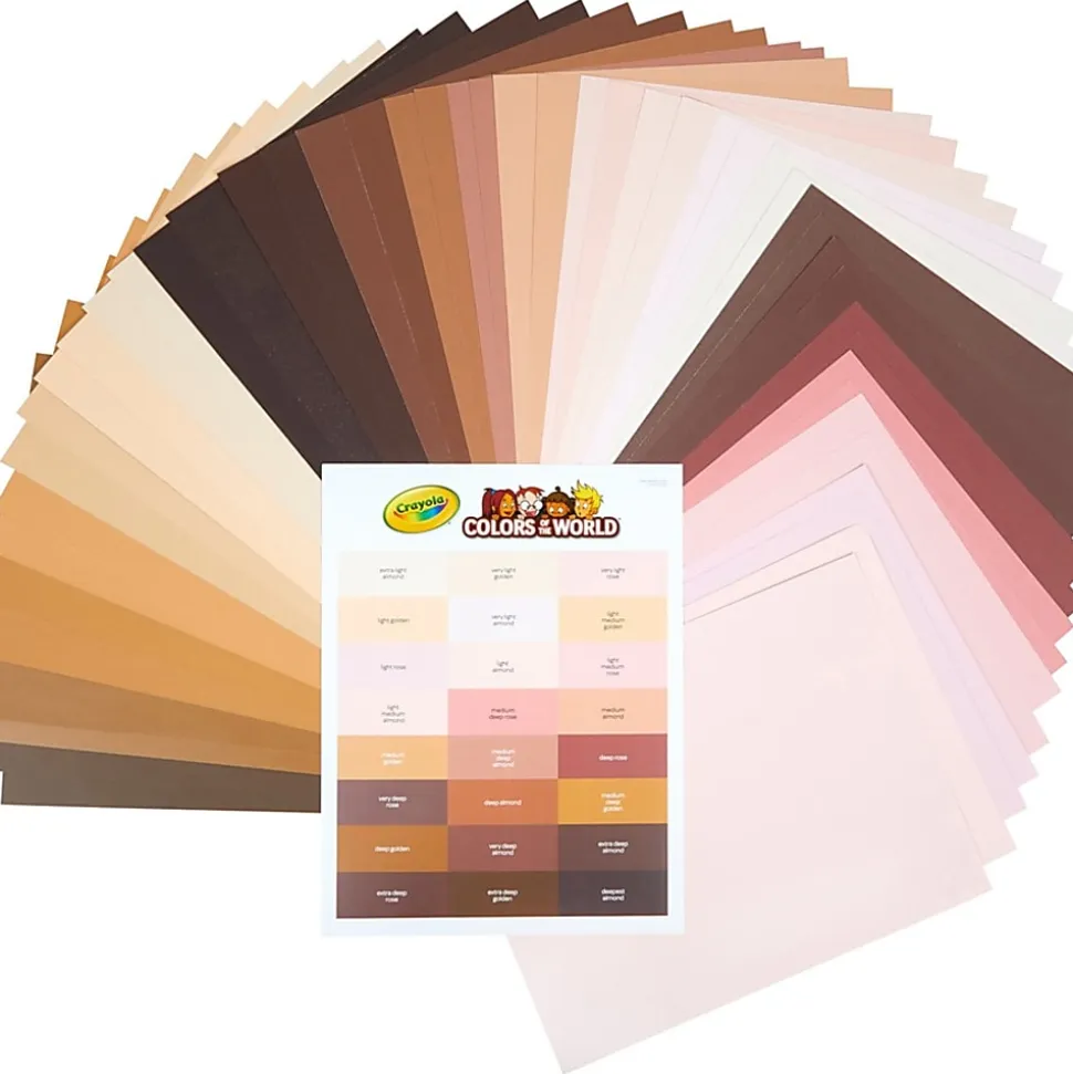 Crayola® Colors Of The World Premium Project Paper, 8-1/2" x 10-1/2", Assorted Colors, Pack Of 48 Sheets