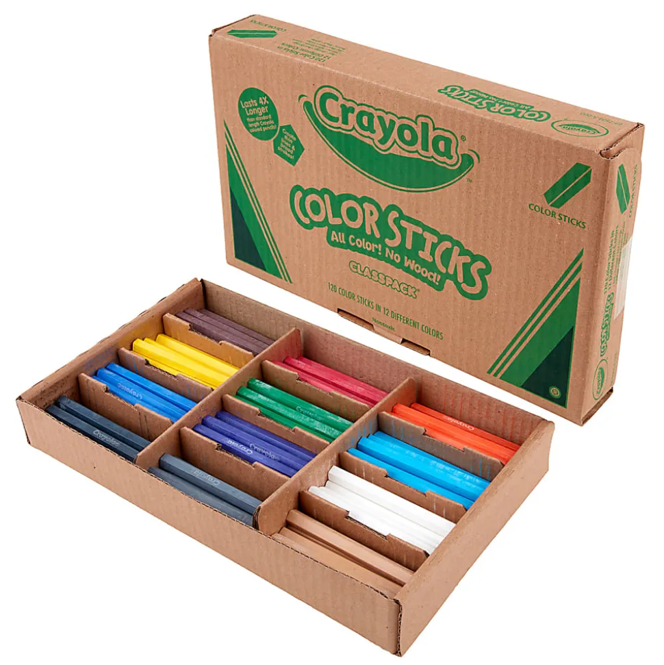 Crayola Color Sticks Classpack, Assorted Colors, Pack Of 120 Color Sticks