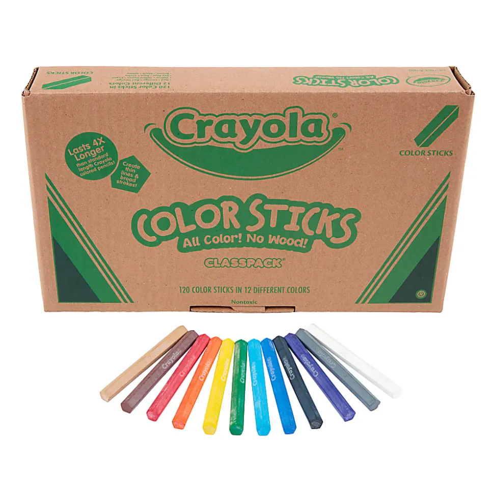 Crayola Color Sticks Classpack, Assorted Colors, Pack Of 120 Color Sticks