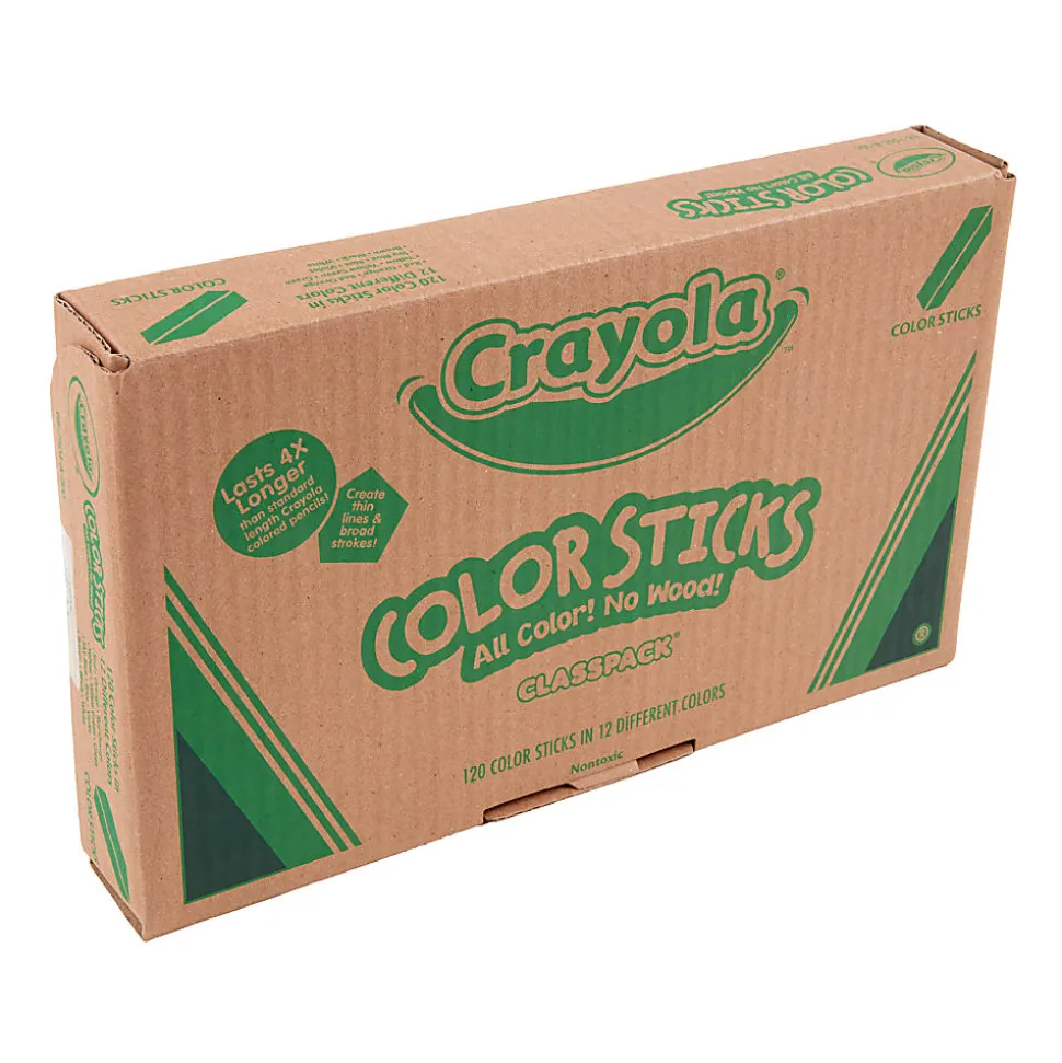 Crayola Color Sticks Classpack, Assorted Colors, Pack Of 120 Color Sticks
