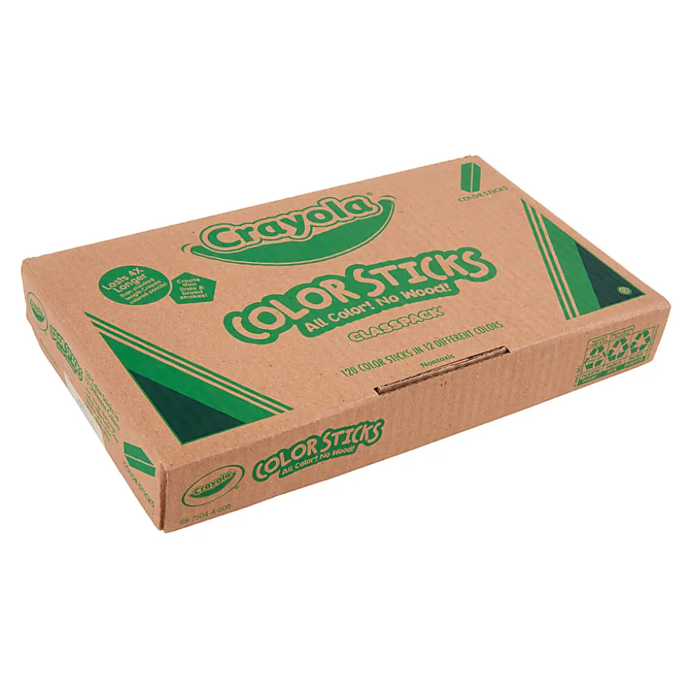 Crayola Color Sticks Classpack, Assorted Colors, Pack Of 120 Color Sticks