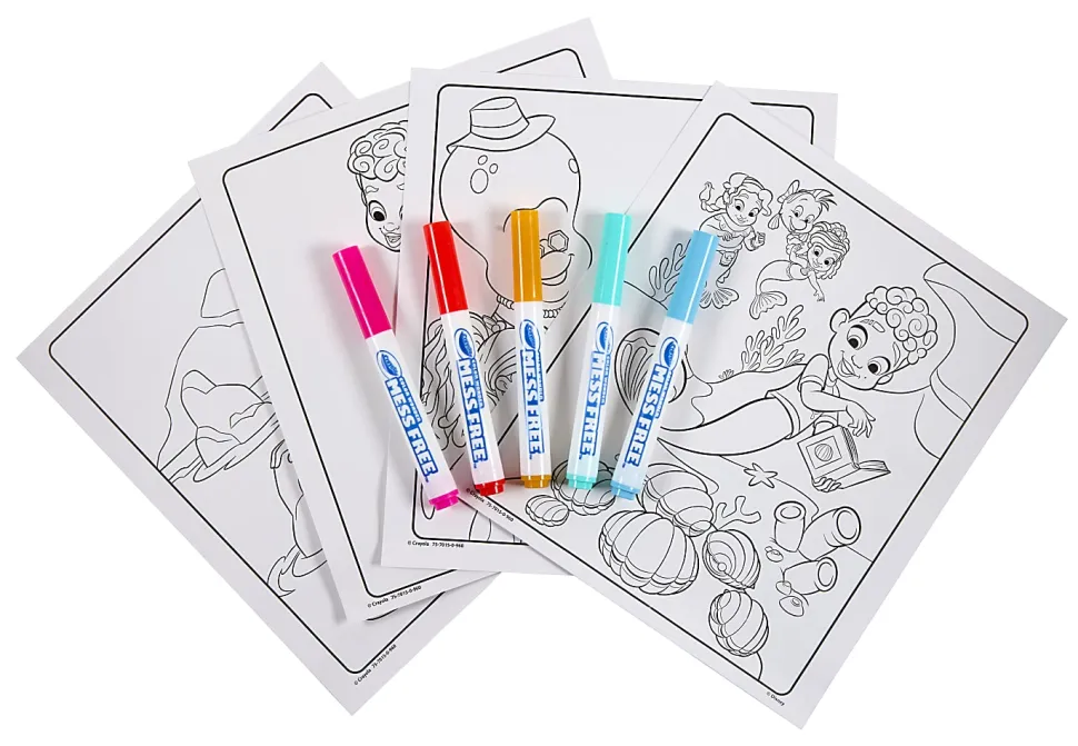 Crayola Color Wonder Disney Junior Ariel Mess Free Coloring Pages, Gift for Toddlers, Age 3, 4, 5, 6
