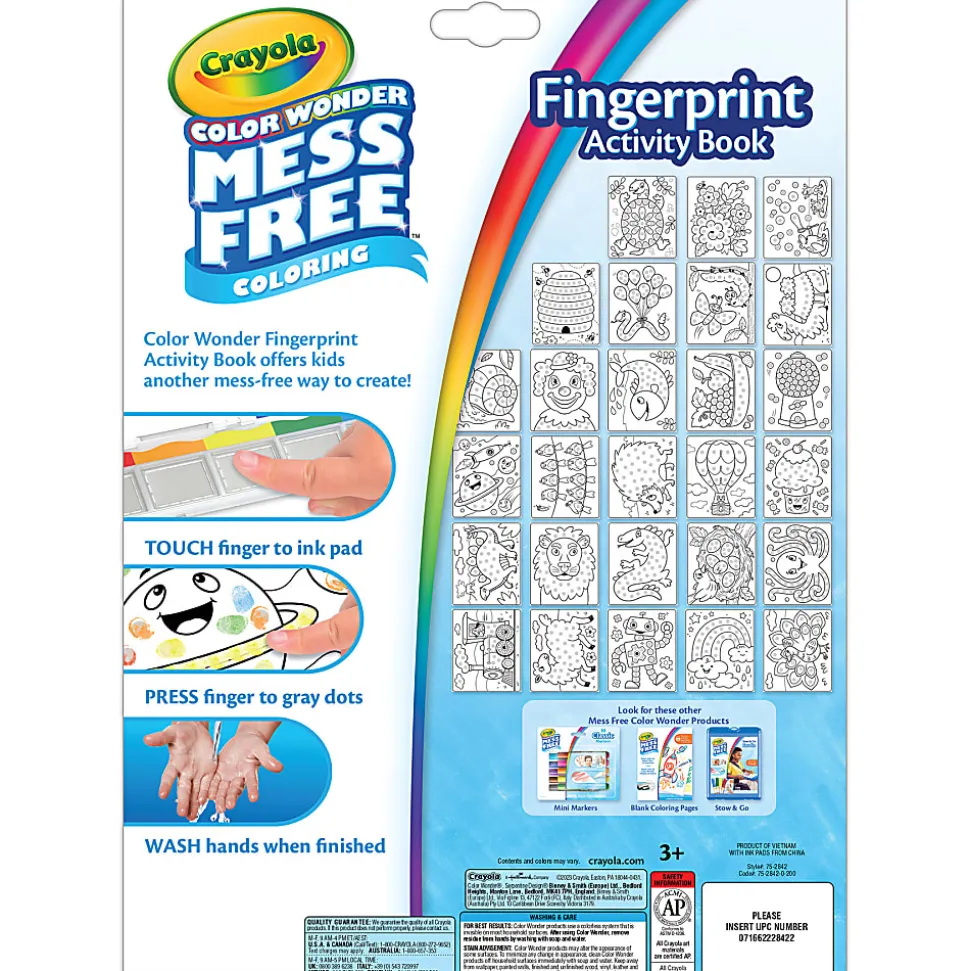Crayola Color Wonder Fingerprint Activity Book Set