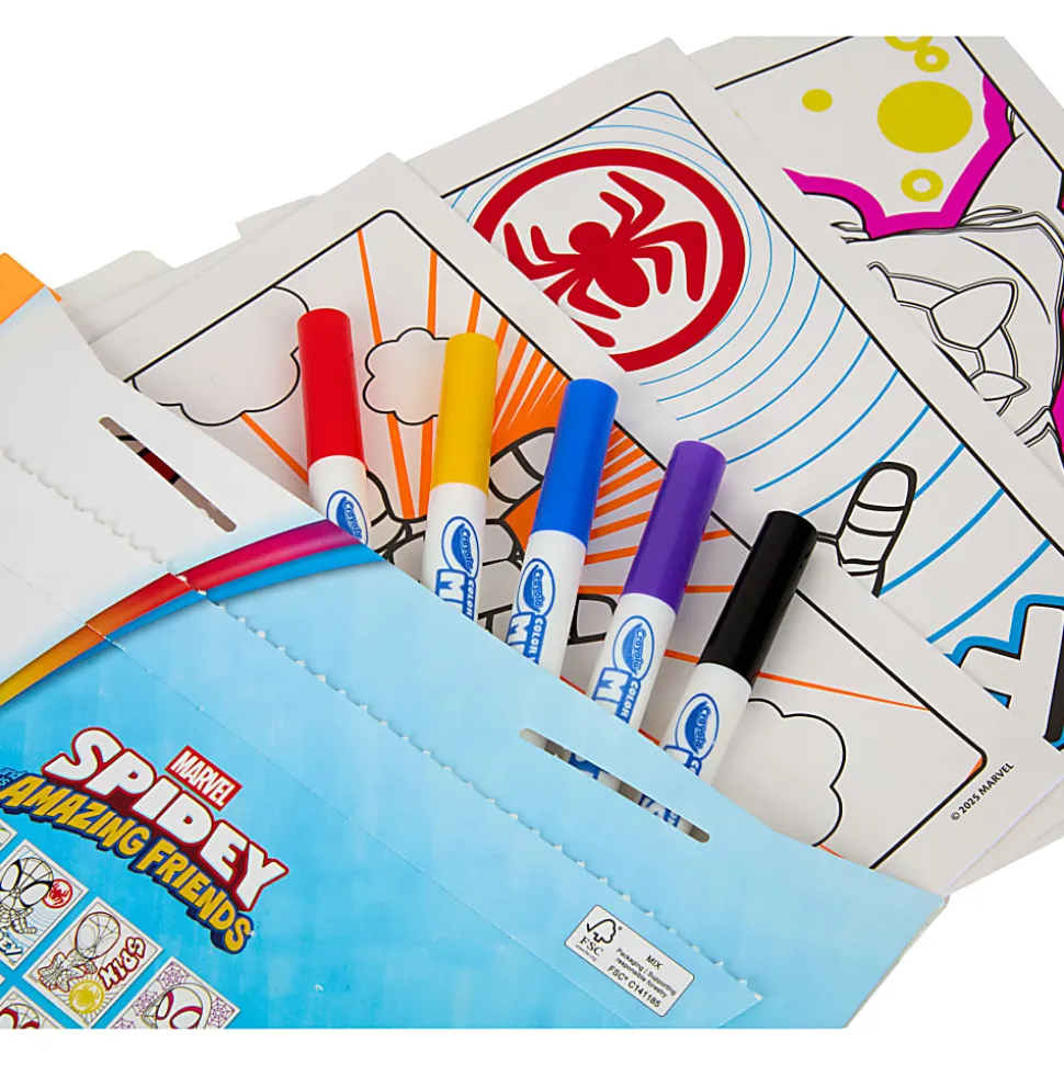Crayola Color Wonder Spidey and His Amazing Friends Neon Coloring Kit, Neon Spiderman Coloring Pages