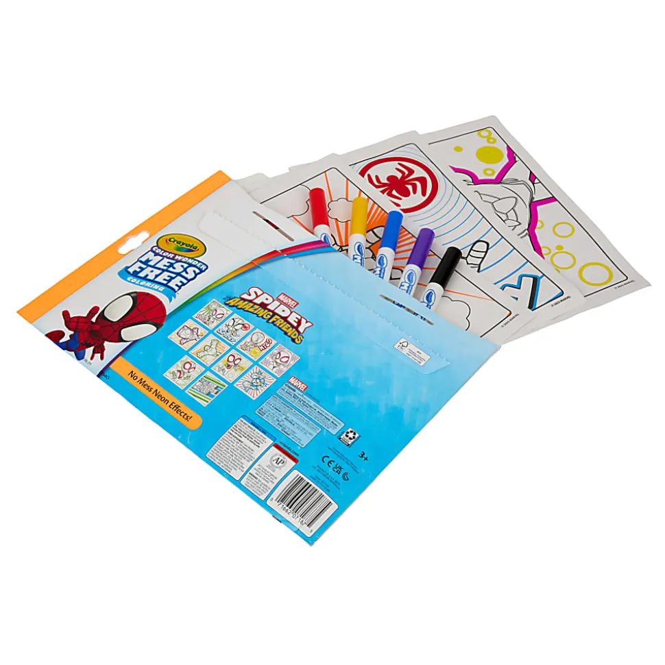 Crayola Color Wonder Spidey and His Amazing Friends Neon Coloring Kit, Neon Spiderman Coloring Pages