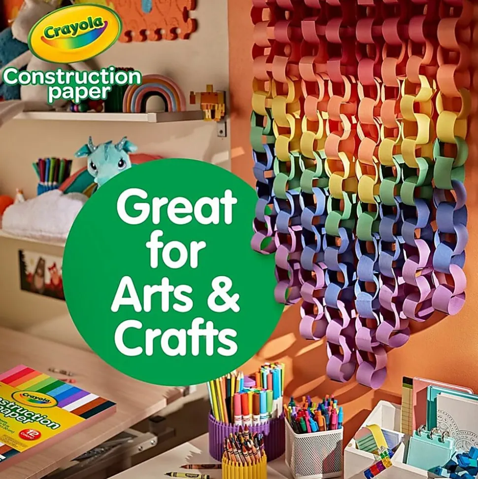 Crayola® Construction Paper, Assorted Colors, 9" x 12", Pack Of 240