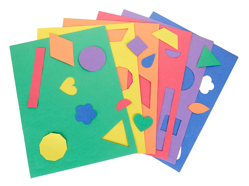 Crayola Construction Paper Shapes, 9" x 12", Assorted Colors, Set Of 48 Sheets