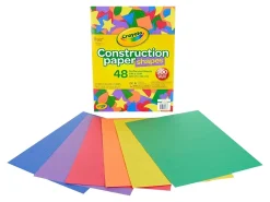 Crayola Construction Paper Shapes, 9" x 12", Assorted Colors, Set Of 48 Sheets