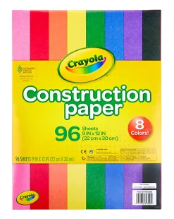Crayola® Construction Paper, 9" x 12", Assorted Colors, Pack Of 96 Sheets
