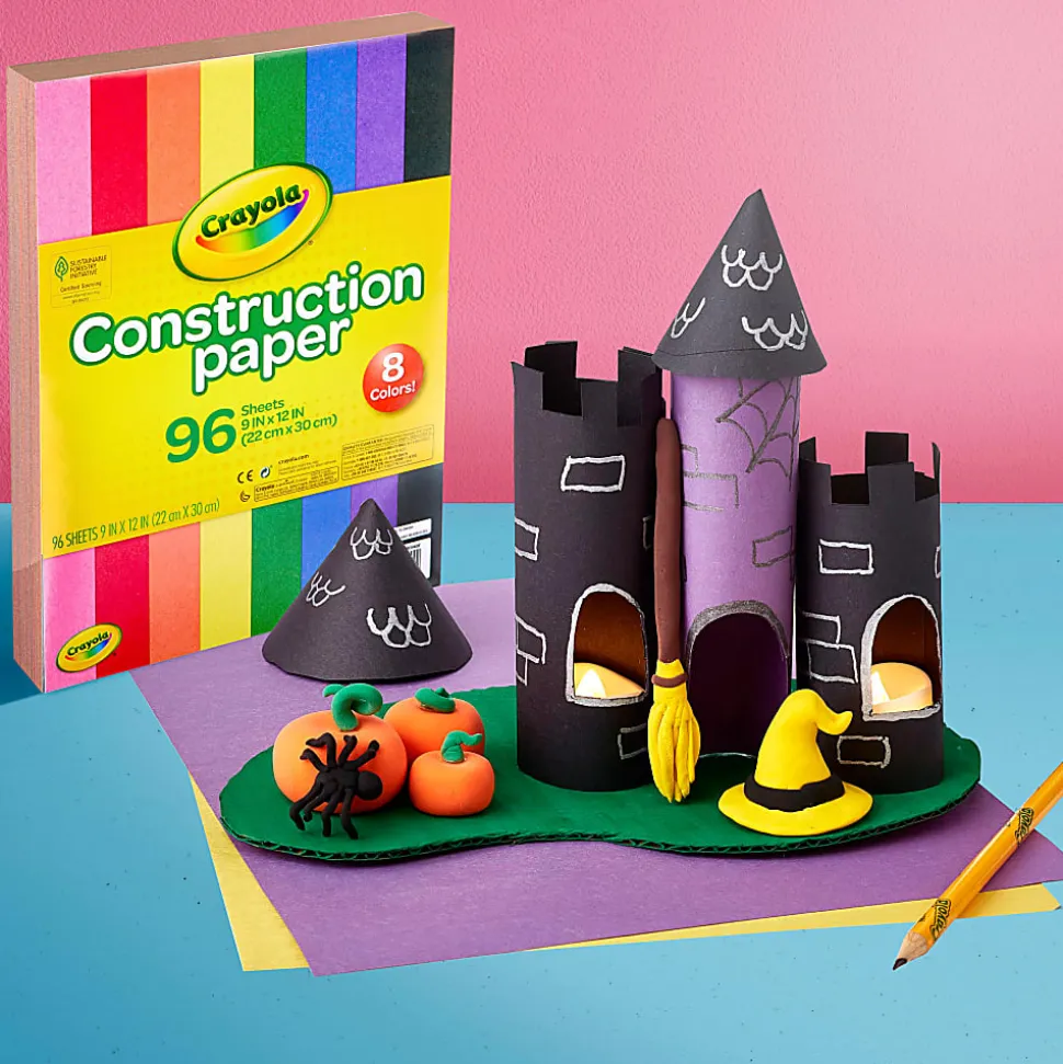 Crayola® Construction Paper, 9" x 12", Assorted Colors, Pack Of 96 Sheets