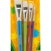 Crayola® 4-Count Flat Brush Set, Assorted Colors