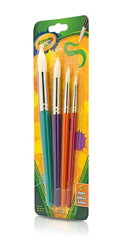 Crayola® 4-Count Round Brush Set, Assorted Colors