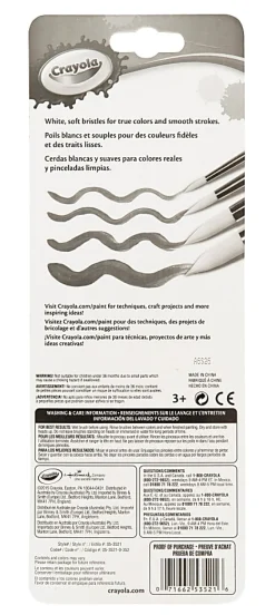 Crayola® 4-Count Round Brush Set, Assorted Colors
