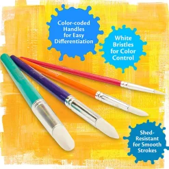 Crayola® 4-Count Round Brush Set, Assorted Colors