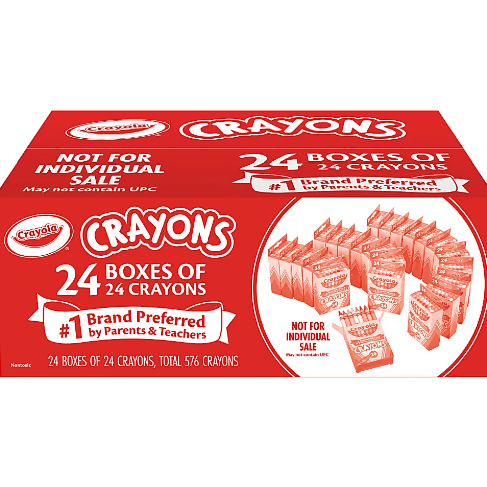 Crayola Crayons Bulk, 24 Crayons Per Pack, 24 Packs - 52-3036