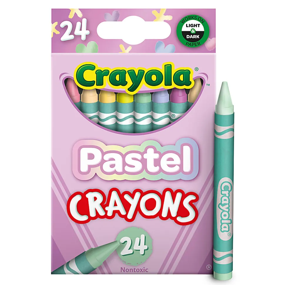 Crayola Crayons, Pastel, Pack Of 24 Crayons