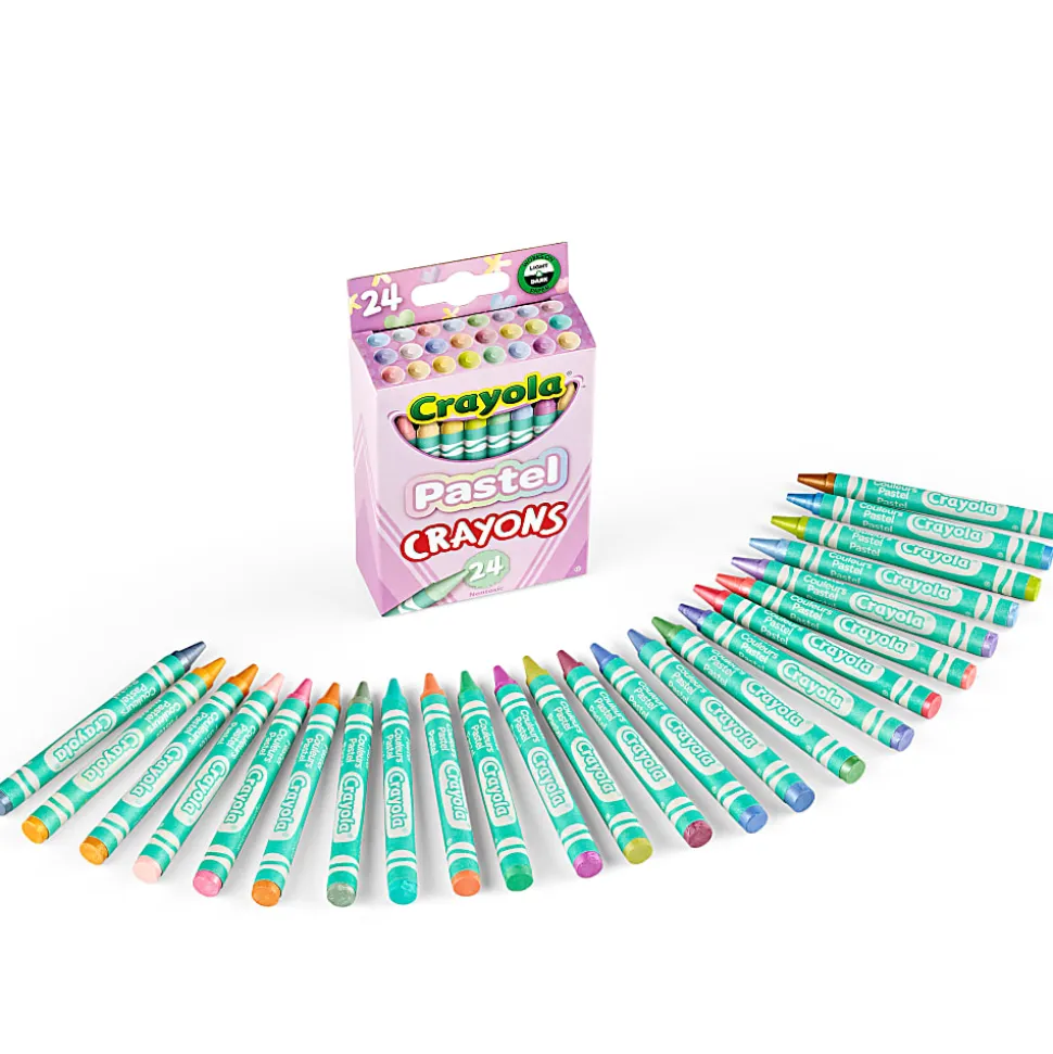 Crayola Crayons, Pastel, Pack Of 24 Crayons