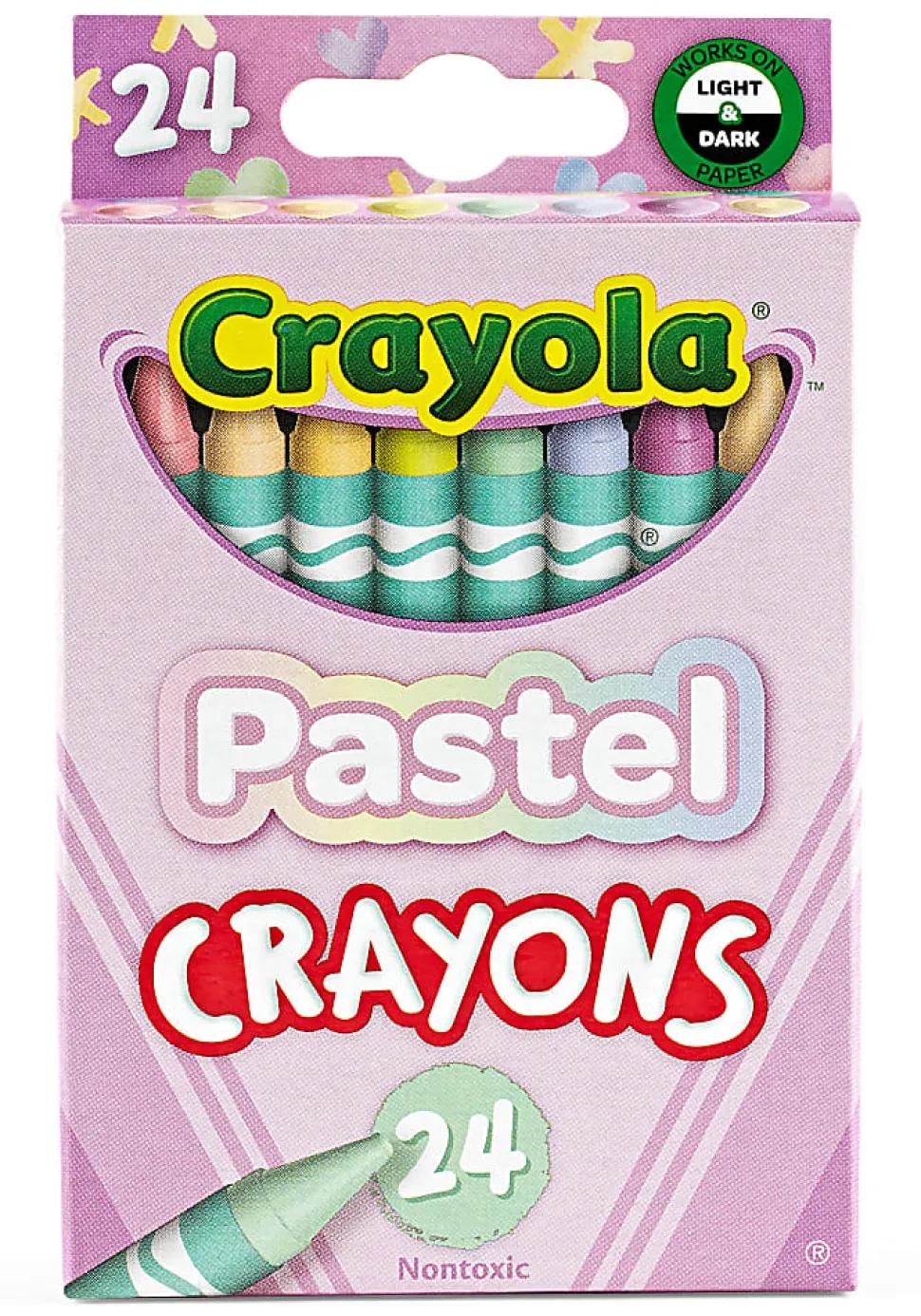 Crayola Crayons, Pastel, Pack Of 24 Crayons