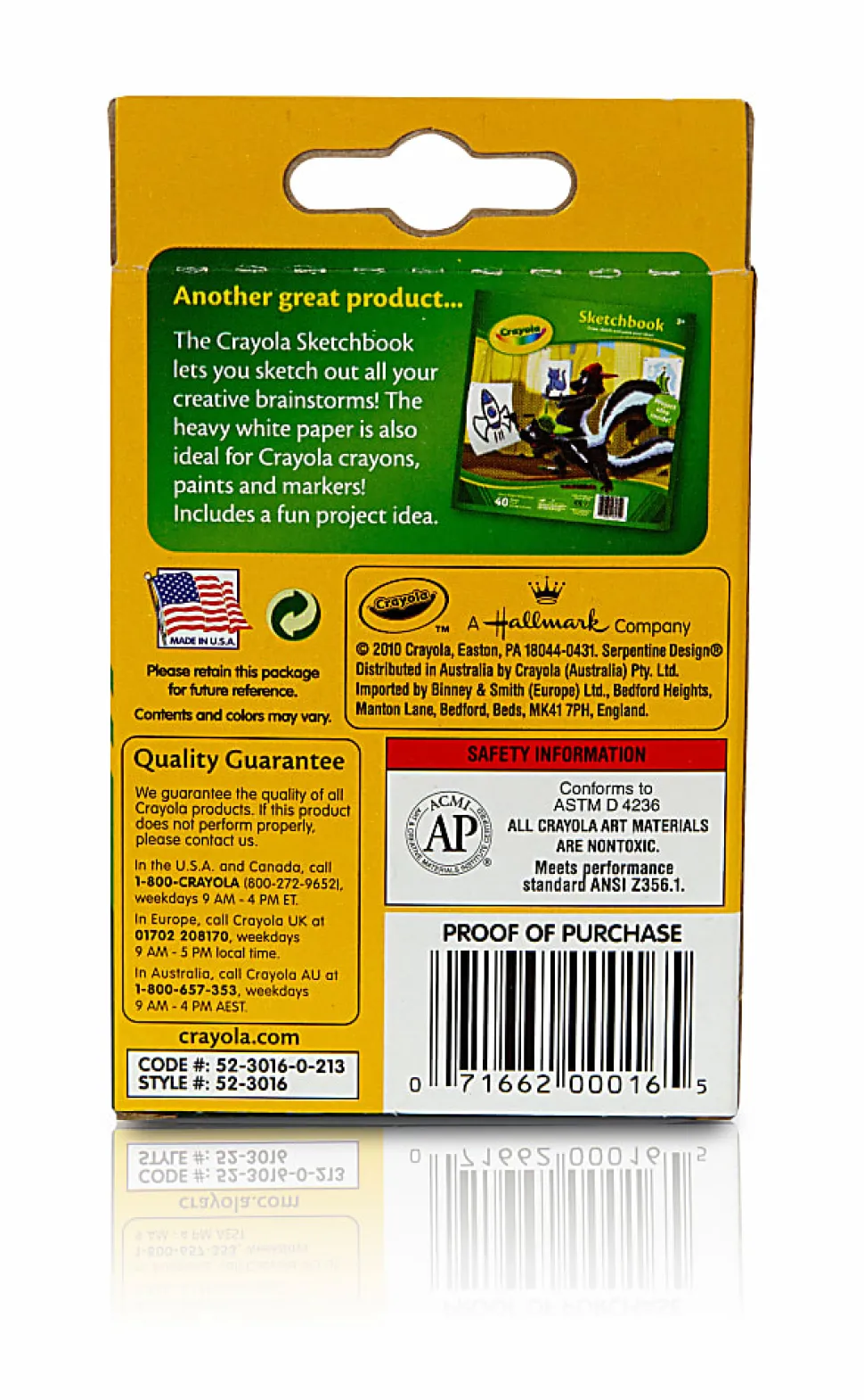 Crayola® Crayons, Peg Box, Assorted Colors, Box Of 16 Crayons