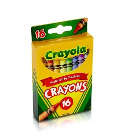 Crayola® Crayons, Peg Box, Assorted Colors, Box Of 16 Crayons