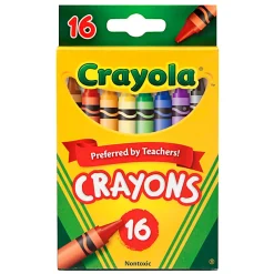 Crayola Crayons, Regular Size, Assorted Colors, 16 Crayons Per Box, Set Of 8 Boxes