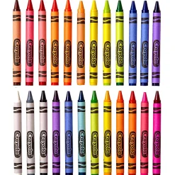 Crayola Crayons, Regular Size, Assorted Colors, 24 Crayons Per Box, Set Of 12 Boxes