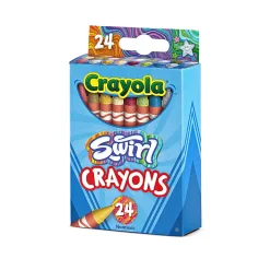 Crayola Crayons, 6-1/4”, Swirl, Pack Of 24 Crayons