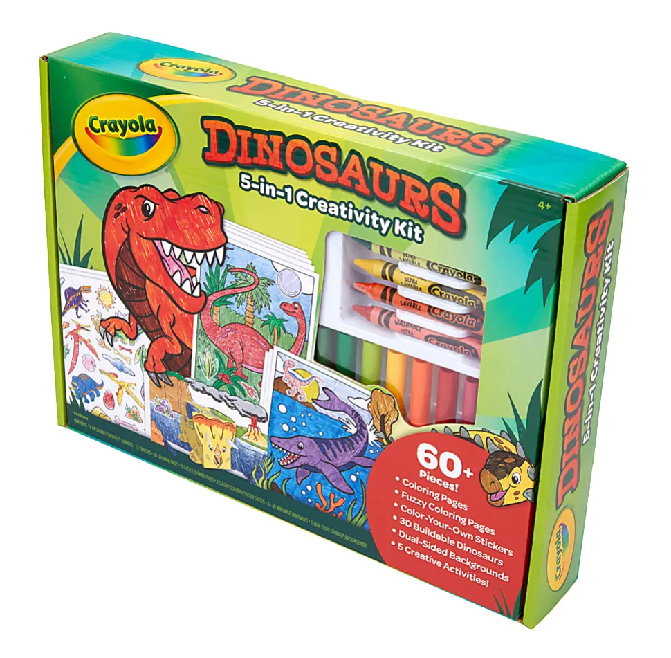 Crayola® Dinosaur 5-in-1 Creativity Kit, Kit Of 60 Pieces