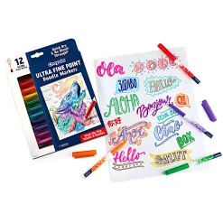 Crayola® Doodle & Draw Markers, Ultra Fine Point, Assorted Colors, Pack Of 12 Markers