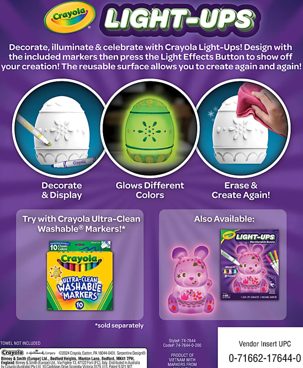 Crayola Egg Light Ups, Light Up Toys for Kids, Easter Toy - 747644