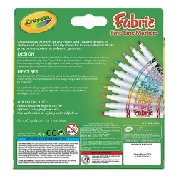 Crayola® Fine Line Fabric Markers, Assorted Colors, 10 Markers Per Box, Set Of 3 Boxes