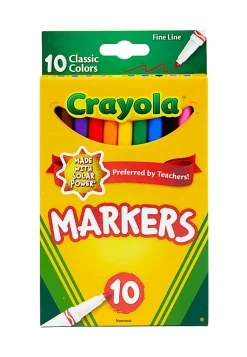 Crayola® Fine Line Markers, Assorted Classic Classpack®, Pack Of 10