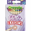 Crayola® Glitter Crayons, Assorted Colors, Pack Of 24 Crayons