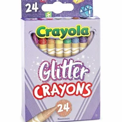 Crayola® Glitter Crayons, Assorted Colors, Pack Of 24 Crayons