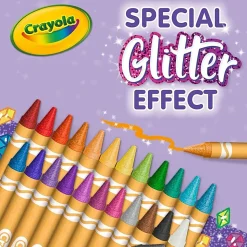Crayola® Glitter Crayons, Assorted Colors, Pack Of 24 Crayons