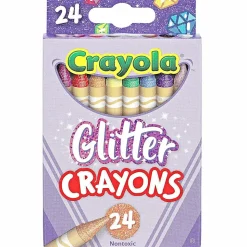 Crayola® Glitter Crayons, Assorted Colors, Pack Of 24 Crayons
