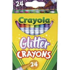 Crayola® Glitter Crayons, Assorted Colors, Pack Of 24 Crayons