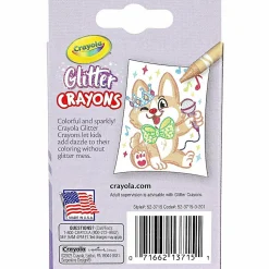Crayola® Glitter Crayons, Assorted Colors, Pack Of 24 Crayons