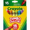 Crayola Jumbo Crayons - Assorted - 16 Per Pack