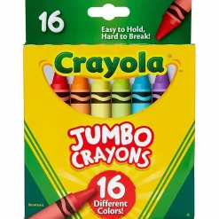 Crayola Jumbo Crayons - Assorted - 16 Per Pack