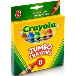 Crayola® Jumbo Crayons, 5", Assorted Colors, 8 Crayons Per Box, Set Of 6 Boxes