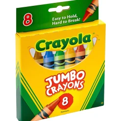 Crayola® Jumbo Crayons, Assorted Colors, Box Of 8 Crayons